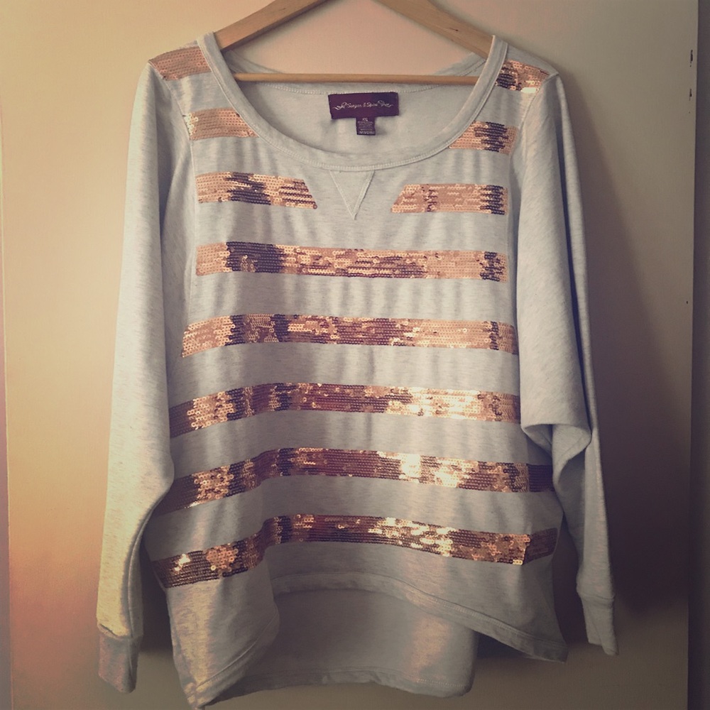 Gold sequined Sweatshirt xxl
